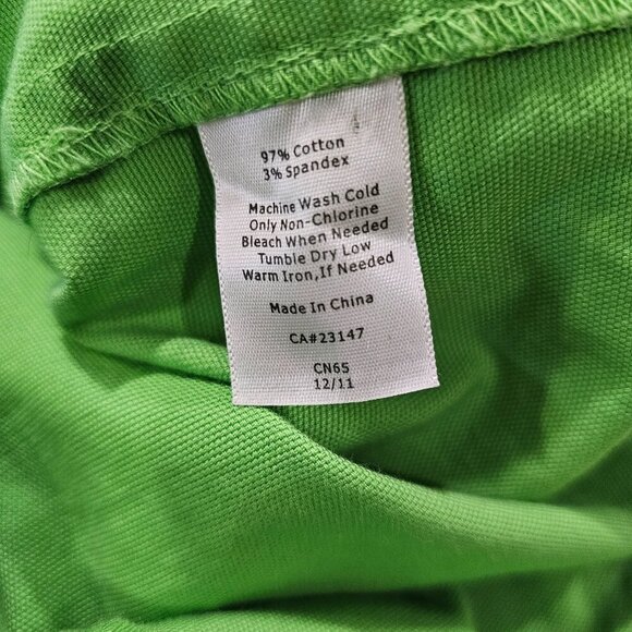 Women's Talbots Petites Lime Green Skirt Size 10P Hidden Buttons Springtime - Picture 6 of 6